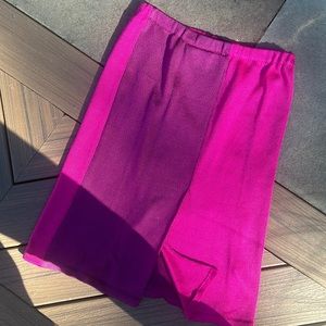 Silk Collection by DOROTHY LICHTENSTEIN Knit Pink Purple Midi Skirt